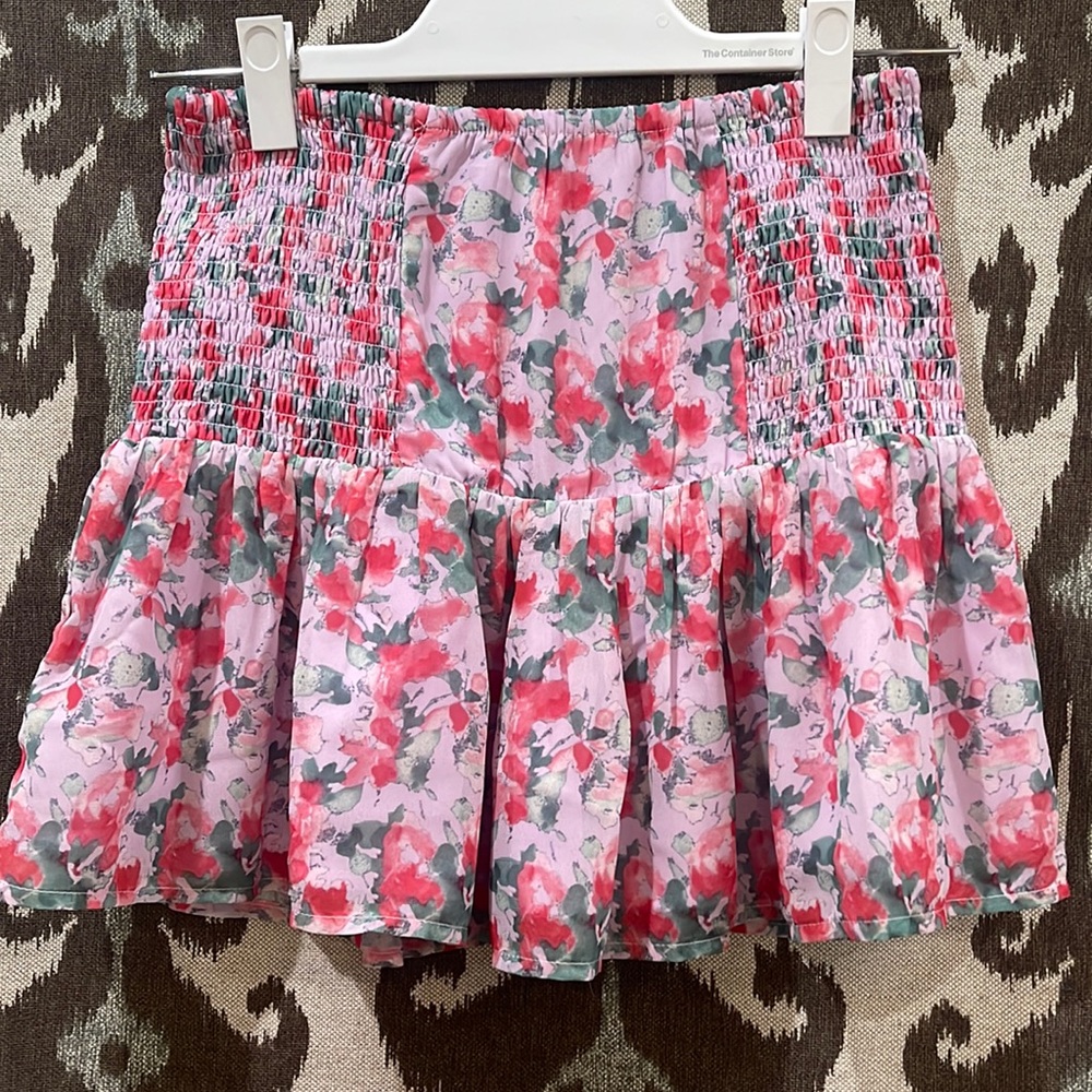 Harper Wren floral smocked skirt